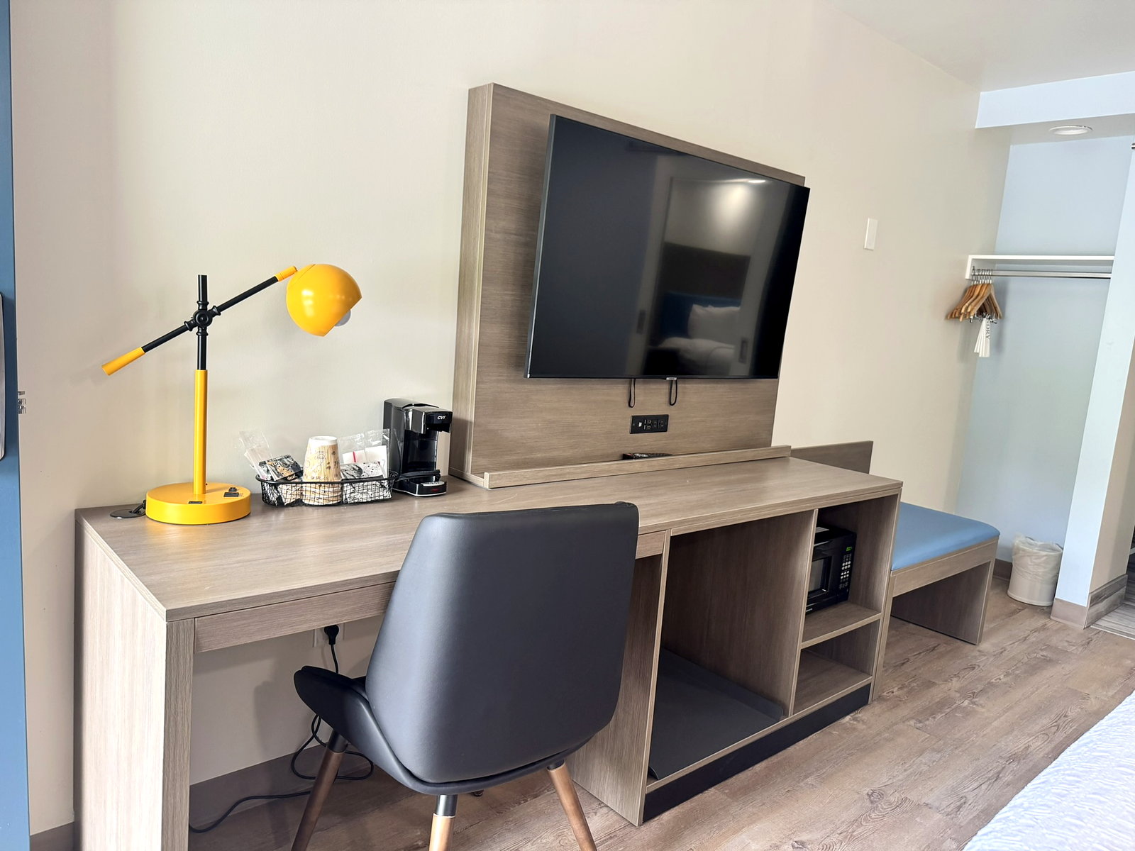 Work desk and TV